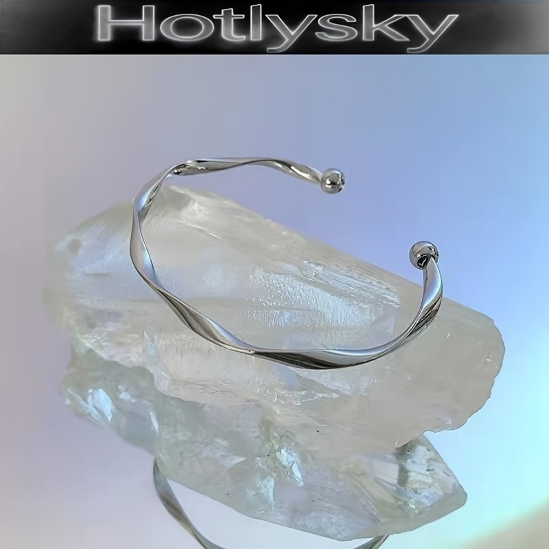 Fashion Open Bangle in Stainless Steel, Unisex Gift